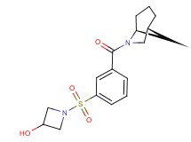 1-({3-[(1R*,5S*)-6-azabicyclo[3.2.1]oct-6-ylcarbonyl]phenyl}sulfonyl)azetidin-3-ol
