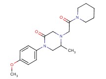 1-(4-methoxyphenyl)-5-methyl-4-[2-oxo-2-(1-piperidinyl)ethyl]-2-piperazinone