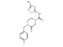 4-(4-fluorobenzyl)-N-(3-methyl-1,2,4-thiadiazol-5-yl)-3-oxopiperazine-1-carboxamide