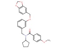 N-[3-(1,3-benzodioxol-5-ylmethoxy)benzyl]-N-cyclopentyl-4-methoxybenzamide