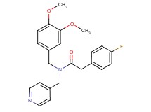 N-(3,4-dimethoxybenzyl)-2-(4-fluorophenyl)-N-(4-pyridinylmethyl)acetamide