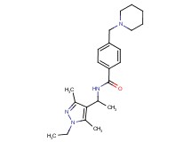 N-[1-(1-ethyl-3,5-dimethyl-1H-pyrazol-4-yl)ethyl]-4-(1-piperidinylmethyl)benzamide