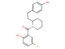 4-fluoro-2-({2-[2-(4-hydroxyphenyl)ethyl]piperidin-1-yl}carbonyl)phenol