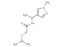 2-(isopropylthio)-N-[1-(1-methyl-1H-pyrazol-4-yl)ethyl]acetamide