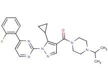 2-{5-cyclopropyl-4-[(4-isopropyl-1-piperazinyl)carbonyl]-1H-pyrazol-1-yl}-4-(2-fluorophenyl)pyrimidine
