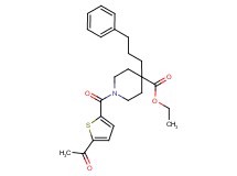 ethyl 1-[(5-acetyl-2-thienyl)carbonyl]-4-(3-phenylpropyl)-4-piperidinecarboxylate