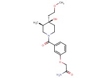 2-(3-{[(3R*,4R*)-4-hydroxy-4-(2-methoxyethyl)-3-methyl-1-piperidinyl]carbonyl}phenoxy)acetamide