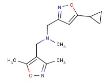1-(5-cyclopropylisoxazol-3-yl)-N-[(3,5-dimethylisoxazol-4-yl)methyl]-N-methylmethanamine