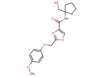N-[1-(hydroxymethyl)cyclopentyl]-2-[(4-methoxyphenoxy)methyl]-1,3-oxazole-4-carboxamide