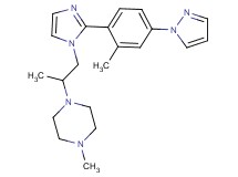 1-methyl-4-(1-methyl-2-{2-[2-methyl-4-(1H-pyrazol-1-yl)phenyl]-1H-imidazol-1-yl}ethyl)piperazine