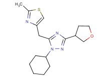 1-cyclohexyl-5-[(2-methyl-1,3-thiazol-4-yl)methyl]-3-(tetrahydrofuran-3-yl)-1H-1,2,4-triazole