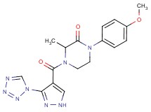 1-(4-methoxyphenyl)-3-methyl-4-{[3-(1H-tetrazol-1-yl)-1H-pyrazol-4-yl]carbonyl}-2-piperazinone