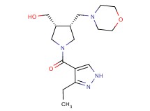 [(3R*,4R*)-1-[(3-ethyl-1H-pyrazol-4-yl)carbonyl]-4-(4-morpholinylmethyl)-3-pyrrolidinyl]methanol