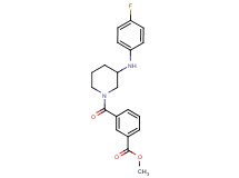 methyl 3-({3-[(4-fluorophenyl)amino]-1-piperidinyl}carbonyl)benzoate