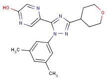 5-[1-(3,5-dimethylphenyl)-3-(tetrahydro-2H-pyran-4-yl)-1H-1,2,4-triazol-5-yl]pyrazin-2-ol
