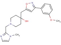 4-{[3-(3-methoxyphenyl)-5-isoxazolyl]methyl}-1-[(1-methyl-1H-imidazol-2-yl)methyl]-4-piperidinol