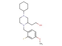 2-[4-cyclohexyl-1-(2-fluoro-4-methoxybenzyl)-2-piperazinyl]ethanol