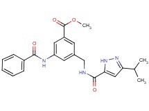 methyl 3-(benzoylamino)-5-({[(3-isopropyl-1H-pyrazol-5-yl)carbonyl]amino}methyl)benzoate
