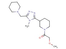 1-(methoxyacetyl)-3-[4-methyl-5-(piperidin-1-ylmethyl)-4H-1,2,4-triazol-3-yl]piperidine
