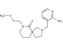 2-[(2-aminopyridin-3-yl)methyl]-7-(2-methoxyethyl)-2,7-diazaspiro[4.5]decan-6-one