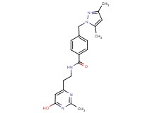 4-[(3,5-dimethyl-1H-pyrazol-1-yl)methyl]-N-[2-(6-hydroxy-2-methyl-4-pyrimidinyl)ethyl]benzamide