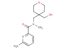 N-{[4-(hydroxymethyl)tetrahydro-2H-pyran-4-yl]methyl}-N,6-dimethyl-2-pyridinecarboxamide