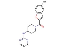 N-{1-[(5-methyl-1-benzofuran-2-yl)carbonyl]piperidin-4-yl}pyrimidin-2-amine