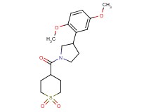 3-(2,5-dimethoxyphenyl)-1-[(1,1-dioxidotetrahydro-2H-thiopyran-4-yl)carbonyl]pyrrolidine