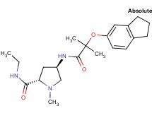 (4R)-4-{[2-(2,3-dihydro-1H-inden-5-yloxy)-2-methylpropanoyl]amino}-N-ethyl-1-methyl-L-prolinamide