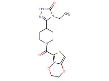 5-[1-(2,3-dihydrothieno[3,4-b][1,4]dioxin-5-ylcarbonyl)piperidin-4-yl]-4-ethyl-2,4-dihydro-3H-1,2,4-triazol-3-one