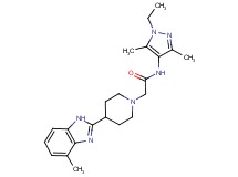 N-(1-ethyl-3,5-dimethyl-1H-pyrazol-4-yl)-2-[4-(4-methyl-1H-benzimidazol-2-yl)piperidin-1-yl]acetamide