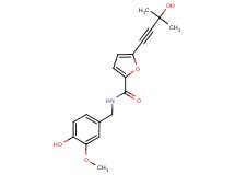 N-(4-hydroxy-3-methoxybenzyl)-5-(3-hydroxy-3-methylbut-1-yn-1-yl)-2-furamide