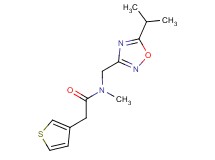 N-[(5-isopropyl-1,2,4-oxadiazol-3-yl)methyl]-N-methyl-2-(3-thienyl)acetamide