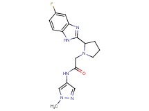 2-[2-(5-fluoro-1H-benzimidazol-2-yl)-1-pyrrolidinyl]-N-(1-methyl-1H-pyrazol-4-yl)acetamide