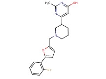 6-(1-{[5-(2-fluorophenyl)-2-furyl]methyl}-3-piperidinyl)-2-methyl-4-pyrimidinol