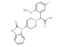 (5-fluoro-2-methoxyphenyl)[4-(2-oxo-2,3-dihydro-1H-benzimidazol-1-yl)-3,6-dihydropyridin-1(2H)-yl]acetic acid