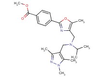 methyl 4-[4-({isopropyl[(1,3,5-trimethyl-1H-pyrazol-4-yl)methyl]amino}methyl)-5-methyl-1,3-oxazol-2-yl]benzoate