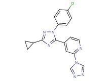 4-[1-(4-chlorophenyl)-3-cyclopropyl-1H-1,2,4-triazol-5-yl]-2-(4H-1,2,4-triazol-4-yl)pyridine