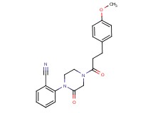 2-{4-[3-(4-methoxyphenyl)propanoyl]-2-oxo-1-piperazinyl}benzonitrile