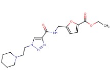 ethyl 5-{[({1-[2-(1-piperidinyl)ethyl]-1H-1,2,3-triazol-4-yl}carbonyl)amino]methyl}-2-furoate