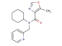 N-cyclohexyl-5-methyl-N-(pyridin-2-ylmethyl)-1,3-oxazole-4-carboxamide