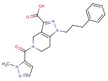 5-[(1-methyl-1H-pyrazol-5-yl)carbonyl]-1-(3-phenylpropyl)-4,5,6,7-tetrahydro-1H-pyrazolo[4,3-c]pyridine-3-carboxylic acid