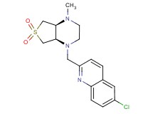 6-chloro-2-{[(4aS*,7aR*)-4-methyl-6,6-dioxidohexahydrothieno[3,4-b]pyrazin-1(2H)-yl]methyl}quinoline