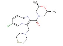 6-chloro-2-{[(2R*,6S*)-2,6-dimethyl-4-morpholinyl]carbonyl}-3-(4-thiomorpholinylmethyl)imidazo[1,2-a]pyridine