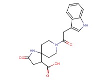 8-(1H-indol-3-ylacetyl)-2-oxo-1,8-diazaspiro[4.5]decane-4-carboxylic acid