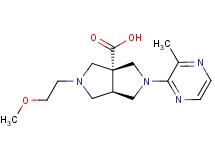 (3aR*,6aR*)-2-(2-methoxyethyl)-5-(3-methyl-2-pyrazinyl)hexahydropyrrolo[3,4-c]pyrrole-3a(1H)-carboxylic acid