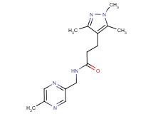 N-[(5-methylpyrazin-2-yl)methyl]-3-(1,3,5-trimethyl-1H-pyrazol-4-yl)propanamide