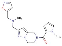 (5-isoxazolylmethyl)methyl({5-[(1-methyl-1H-pyrrol-2-yl)carbonyl]-4,5,6,7-tetrahydropyrazolo[1,5-a]pyrazin-2-yl}methyl)amine