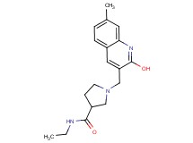 N-ethyl-1-[(2-hydroxy-7-methyl-3-quinolinyl)methyl]-3-pyrrolidinecarboxamide