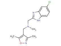 1-(5-chloro-1H-benzimidazol-2-yl)-N-[(3,5-dimethylisoxazol-4-yl)methyl]-N-methylmethanamine